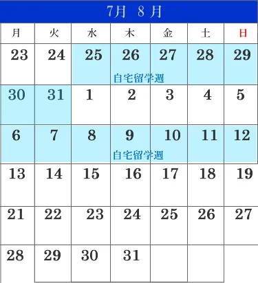 自宅留学スケジュール例