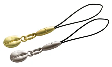 ［A賞］純金・純銀コーヒー豆ペアストラップ