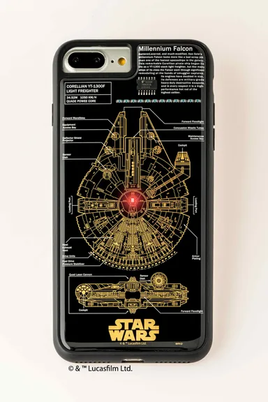 FLASH M-FALCON 基板アート iPhone 7／8 Plusケース　黒