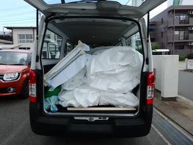 ワンボックスカーに載せて運べます