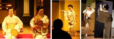 円山芸者さんの歌・踊りとお座敷遊びの様子(さかのうえの大宴会、5月の回より)