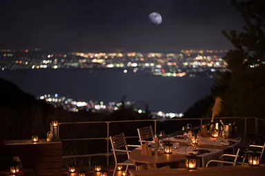 【ロテルド比叡】山床カフェのお月見特別鑑賞席