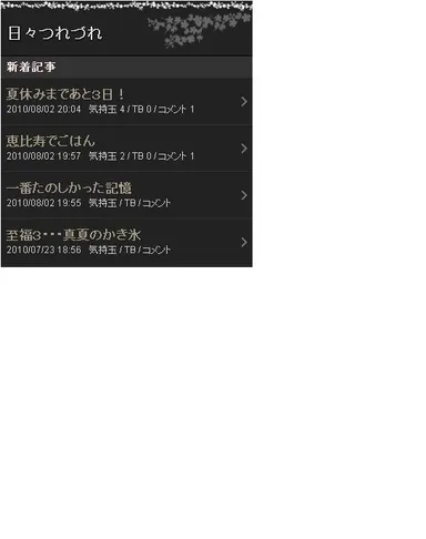 スマートフォン向け 利用者ブログ
