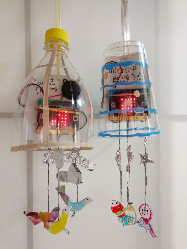 自由研究にオススメ！
子ども向けコンピューター「micro:bit」で
『キラキラ風鈴』をつくるプログラミング＆工作ワークショップ