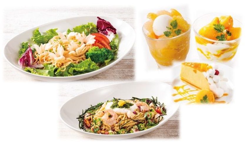 新宿中村屋オリーブハウスに冷製スパゲティやマンゴーのデザートが登場「季節のおすすめフェア」を開催！