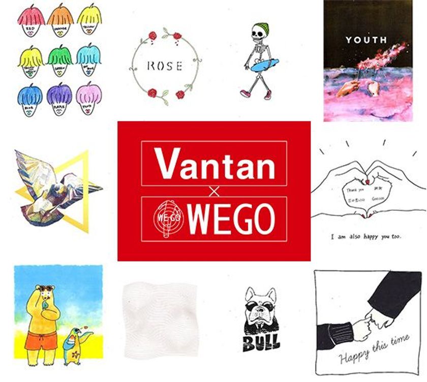 WEGO×バンタン産学協同プロジェクト
学内コンペから生まれた
オリジナルイラストTシャツを商品化！
WEGO心斎橋店にて7/15販売開始