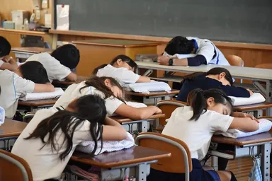 帝塚山小学校でのおひるね取組み写真