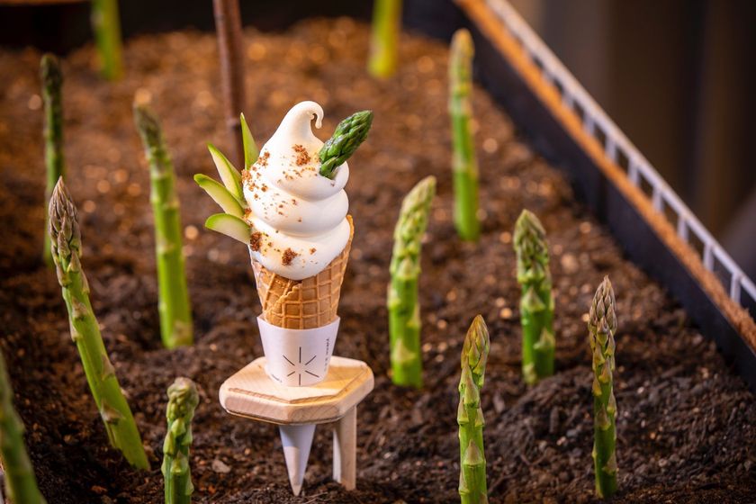 星野リゾート　トマム（北海道勇払郡占冠村）
見た目も楽しいアスパラソフトやとうきびソフトなど全4商品
トマム限定のオリジナルスイーツが登場