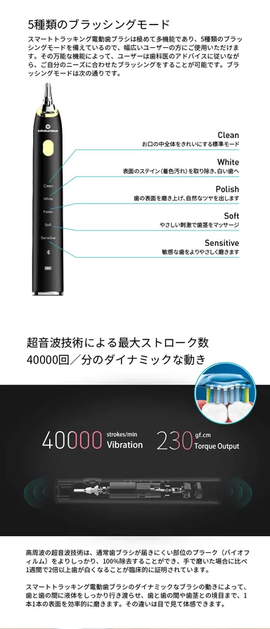 ブラッシングモードと回転数