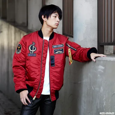 ALPHA MA-1 TIGHT「機動戦士ガンダム 逆襲のシャア」シャア・アズナブルモデル×STRICT-G　モデル着用(1)