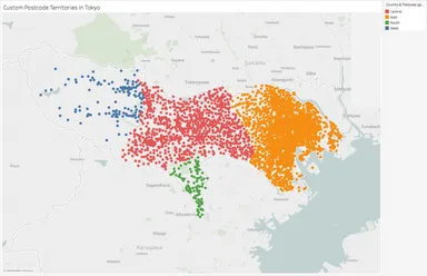 新マップ（7桁郵便番号の代表位置を視覚的に地図上にプロットすることが可能）