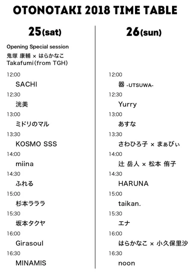 タイムテーブル