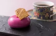 【オプションデザート】紫芋のムース 胡麻の香り