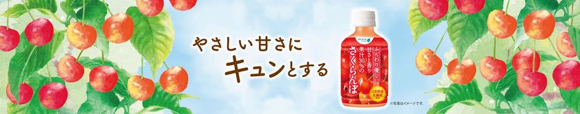 8月28日（火）発売！
「ふんわり優しい甘さと香り果汁30％のさくらんぼ」