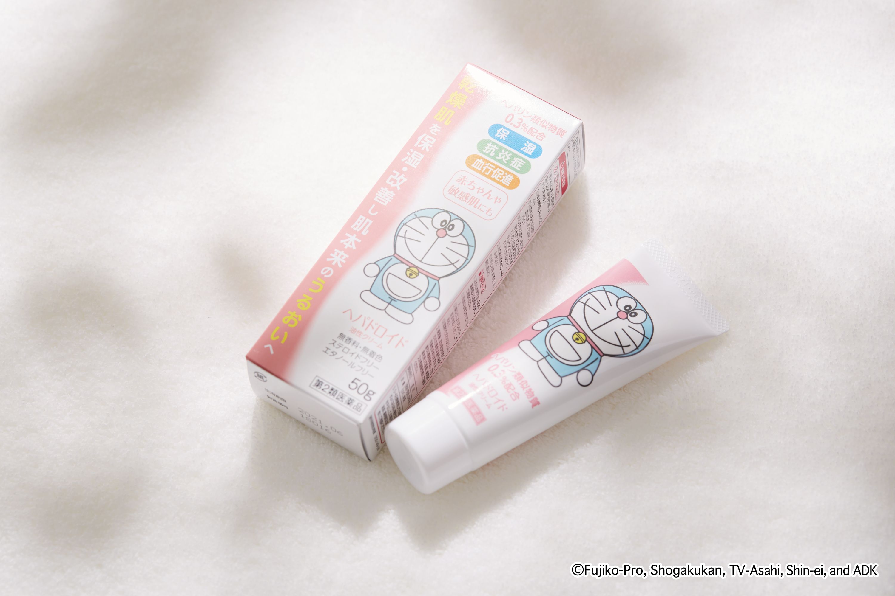 浅田飴 ドラえもんが目印の乾燥性皮膚用薬 ヘパドロイド油性クリーム を9月3日 月 新発売 株式会社浅田飴のプレスリリース