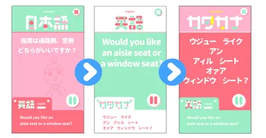 「女子旅」学習画面フロー