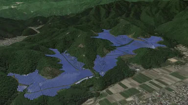 夢前メガソーラー発電所　完成イメージ図