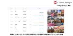 Crimson HexagonのImage Analysis機能による画像に付与されたラベルでのトレンドの可視化イメージ