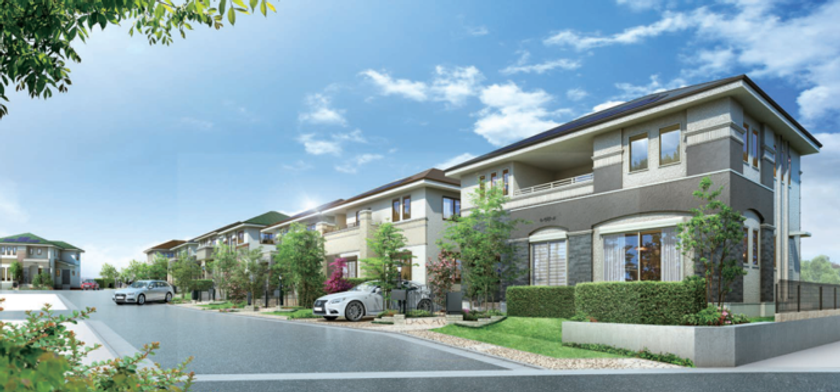 「近鉄学研奈良登美ヶ丘住宅地」
家庭用燃料電池「エネファーム」全戸標準採用