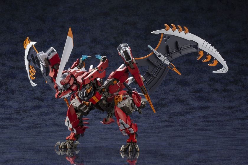 結晶炉を守護するヴァリアントフォースの赤き竜『アグニレイジ』登場！
大腿部に格納されたドローンは取り外してサポート機として使用することも可能！