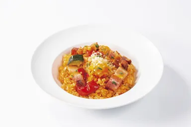 厚切りベーコンのベジ(野菜)クリームリゾット