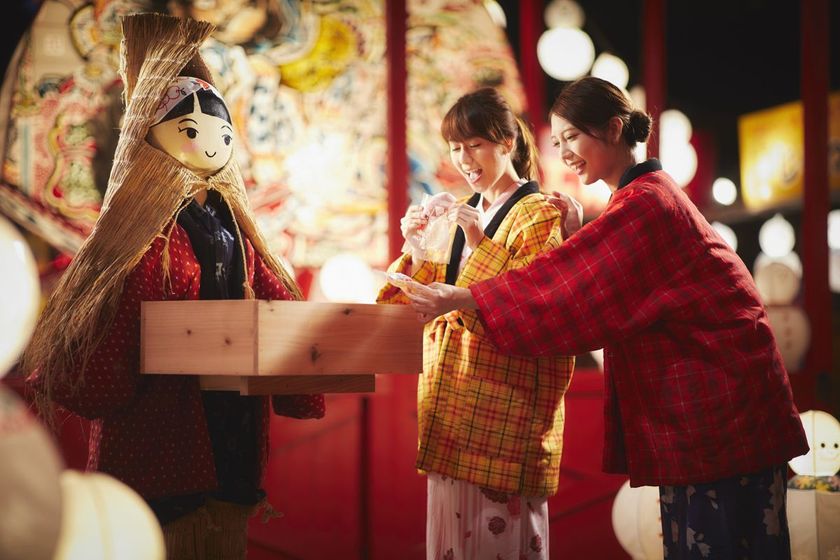 星野リゾート　青森屋（青森県三沢市）
雪ん子からの冷たいおすそわけ
「雪ん子りんご販売機」新登場
期間：2018年12月1日～2019年4月1日