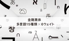 ダイナコムウェア、多言語統一デザインによる「金剛黒体」90書体を「DynaSmart V」新書体として9月12日から提供開始