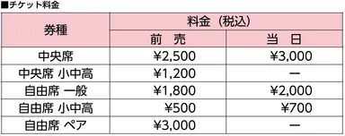 チケット料金