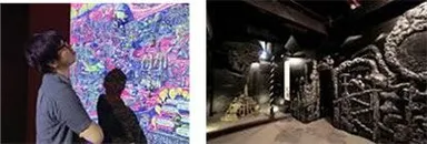 (左)照沼厚朗 (右)照沼厚朗「「World in MicrocosmII」黄金町バザール2012年