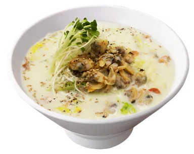 あさりの生姜豆乳湯麺