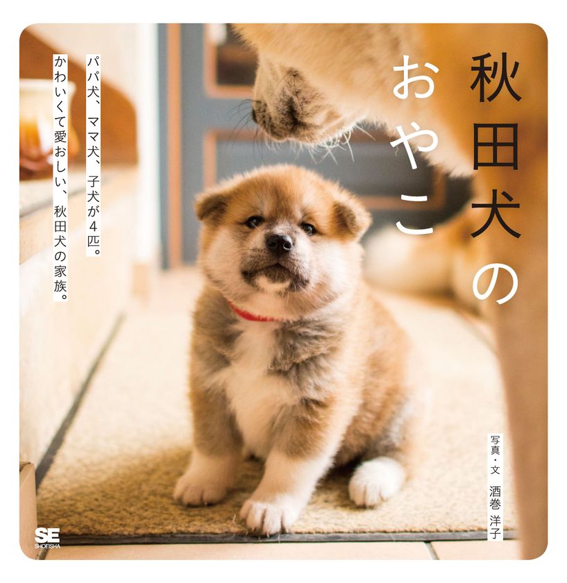 フランスで生まれた、
かわいい秋田犬の赤ちゃんの写真集
『秋田犬のおやこ』