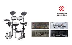 折りたたんで収納できる電子ドラムと『Roland Boutiqueシリーズ』が「2018年度グッドデザイン賞」を受賞