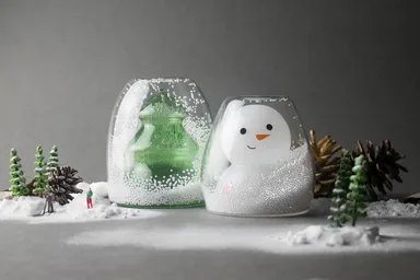 「ツリーと雪だるま」2