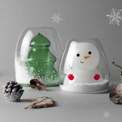 ダブルウォールグラス「GOODGLAS」クリスマスver.登場　スノードームのような「ツリーと雪だるま」限定500セット