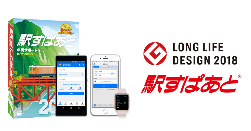 日本で最初に発売された経路検索「駅すぱあと」、
グッドデザイン・ロングライフデザイン賞を受賞！