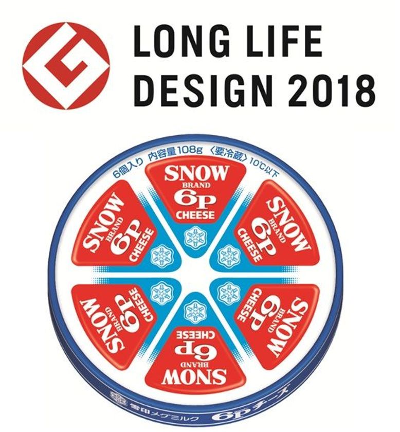 【雪印メグミルク】
2018年度グッドデザイン・ロングライフデザイン賞を
「６Ｐチーズ」が受賞

