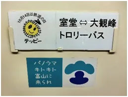 テッピーデザインの行き先表示