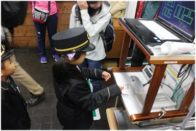 一生懸命に改札業務