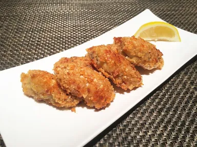 “揚げない”柿ピーカキフライ