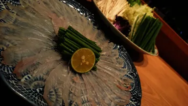 天然ふぐのしゃぶしゃぶ