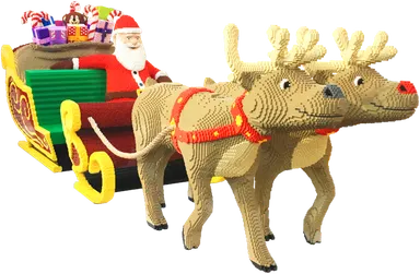 サンタとトナカイのそり