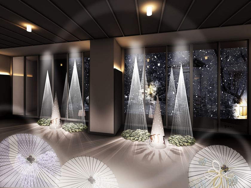 星野リゾート　界 加賀（石川県・山代温泉）　
北陸の冬景色を楽しむ「加賀水引の雪吊り」登場
期間：2018年12月1日～2019年2月28日