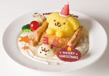 サンタのポムポムプリン&トナカイのマフィンが仲良くソリに! Xmas サンタのポムポムプリン&トナカイのマフィンが仲良くソリに! Xmas