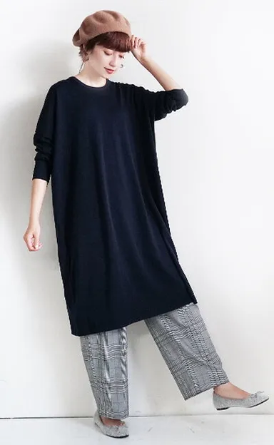 着用(ワイドニットワンピース)