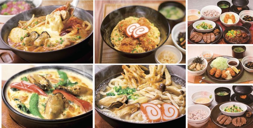 【広島産牡蠣を和洋折衷のメニューで楽しめる！】
王道の卵とじ丼から、辛口チーズチゲ、そしてドリアまで！？
「仙台名物牛たん＆広島産牡蠣」フェア第二弾