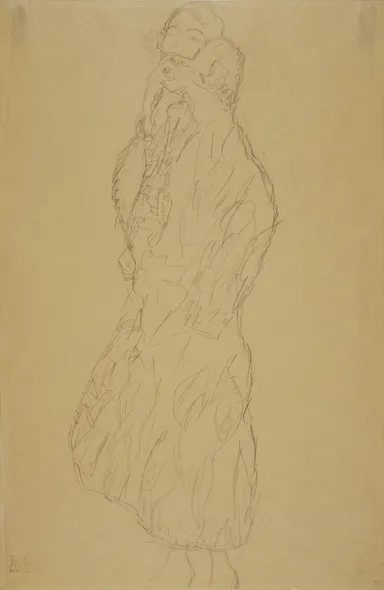 毛皮をまとった婦人　グスタフ・クリムト(個人蔵)