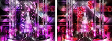 ライティングショー時のツリーイメージ