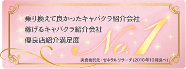 TRY18「キャバクラ紹介会社に関するイメージ調査」三冠 バナー(2)