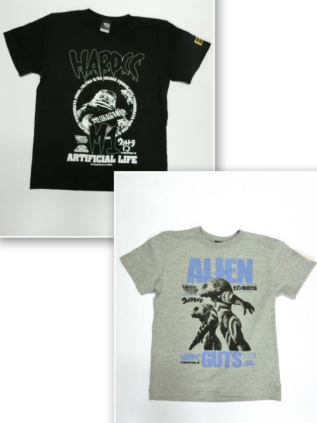 円谷プロダクションの人気怪獣「M1号」「ガッツ星人」の
Tシャツがハードコアチョコレートより登場！