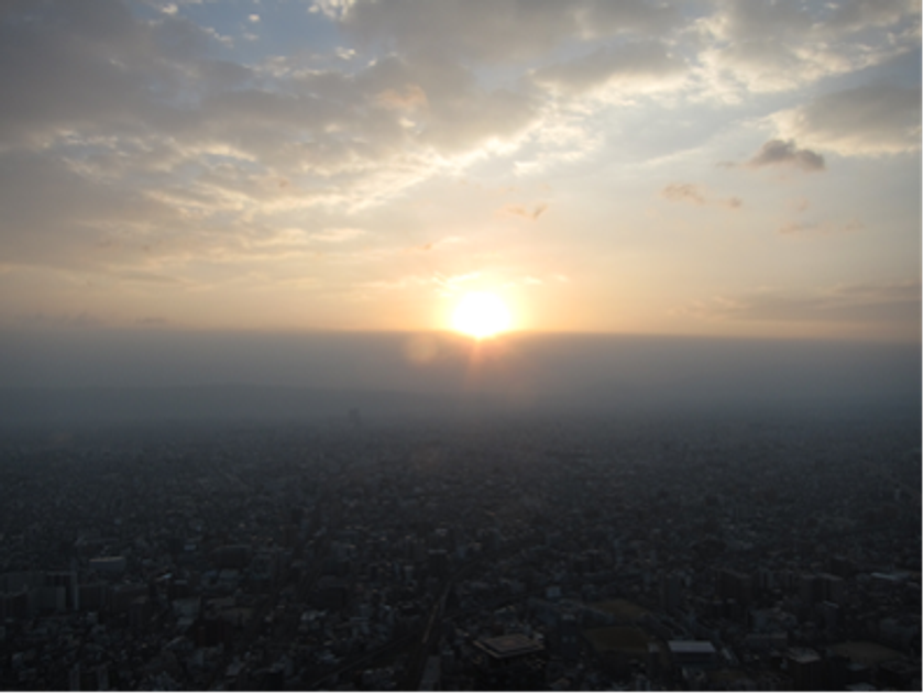 日本一高いビルで初日の出を鑑賞！
あべのハルカス
２０１９年も「初日の出鑑賞特別営業」を実施